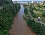Giresun’da Sel Sularına Kapılan Anne İle Kızını Arama Çalışmaları Havadan Görüntülendi