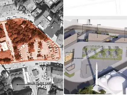 Samsun Büyükşehir'den Yıldız Camisi karşısına yeraltı otoparkı, meydan, kafeterya ve kütüphane projesi