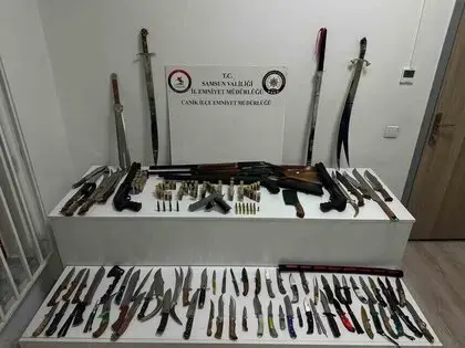 Canik’te Silah Ve Mühimmat Ele Geçirildi