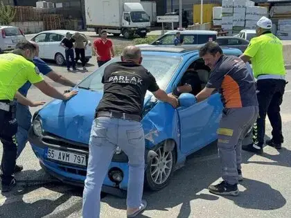 Samsun’da İki Otomobil Çarpıştı: 1 Yaralı