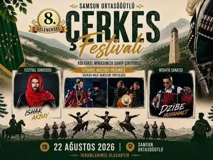 Terme'de 8. Geleneksel Çerkes Festivali Yapılacak