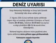 Sinop’un Türkeli İlçesinde Boğulma Riskine Karşı Alarm Verildi