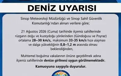 Sinop’un Türkeli İlçesinde Boğulma Riskine Karşı Alarm Verildi