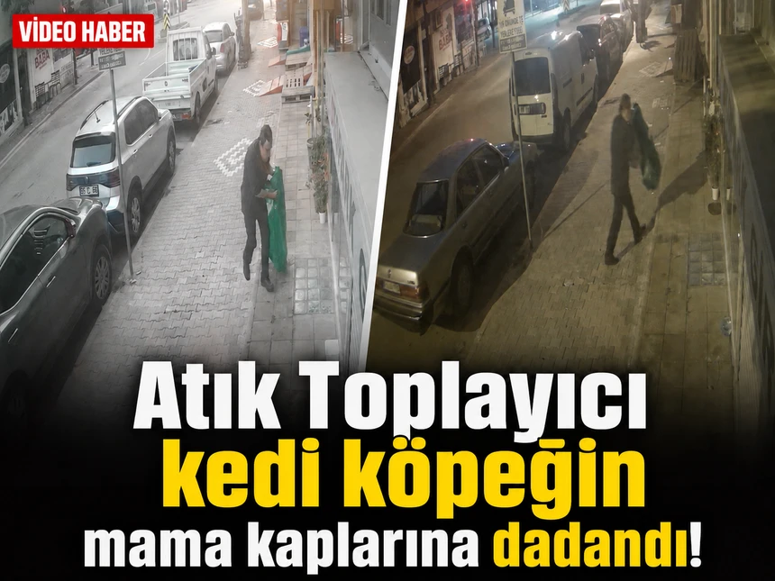 Bafra’da sokak hayvanlarının mama ve su kaplarını defalarca aldı