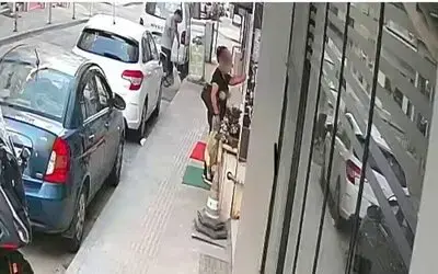 Pastırma Hırsızlığı Kamerada: Fırın Kapısındaki Poşeti Alıp Kayıplara Karıştı