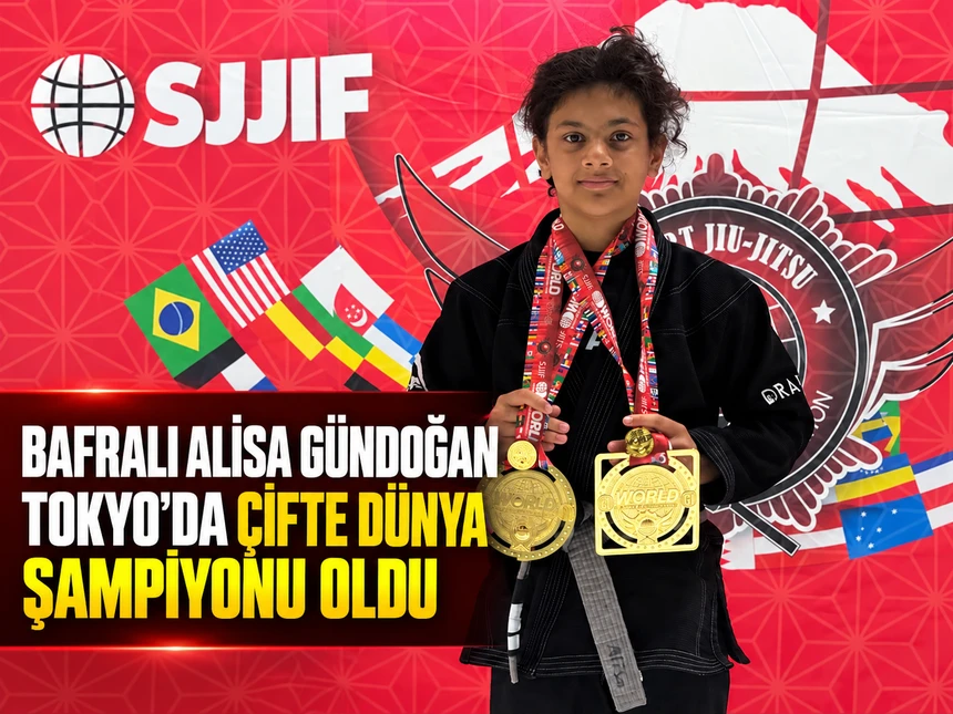 Bafralı Alisa Gündoğan Tokyo’da çifte dünya şampiyonu oldu