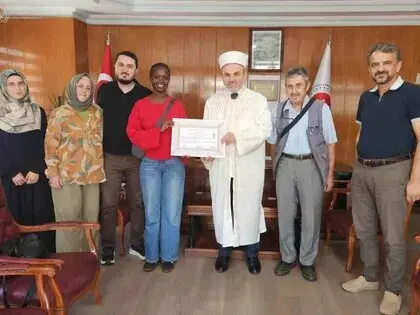 Terme'ye Gelin Olan Kenyalı ‘Kosgei’ Müslüman Oldu, ’Sıla’ İsmini Aldı
