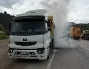 Ordu’da Seyir Halindeki Hafriyat Kamyonunda Yangın