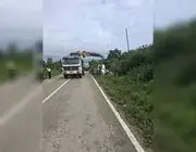 Sinop’ta Cam Yüklü Kamyonet Yoldan Çıktı