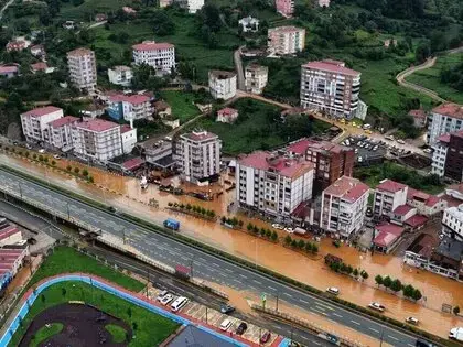 Rize’nin İyidere İlçesinde Selin Ortaya Çıkardığı Manzara Havadan Görüntülendi
