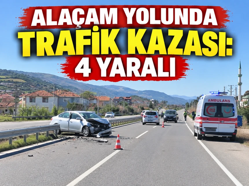 Alaçam'da Trafik Kazası: 4 Yaralı