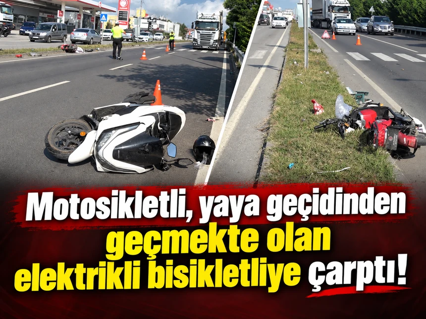 Bafra'da Motosiklet ile elektrikli bisiklet çarpıştı: 2 yaralı
