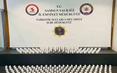 Samsun’da 10 Bin 104 Sentetik Ecza Hap Ele Geçirildi
