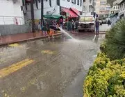 Ayancık’ta Yoğun Yağış Sonrası Temizlik Çalışması