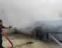 Bafra’da Baraka Yangını