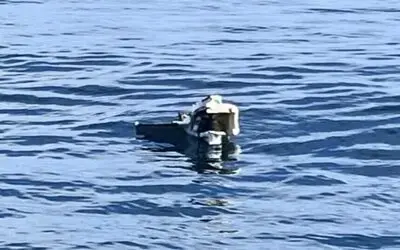 Denizde Bulunan Dron Parçası Ekiplerce Alındı