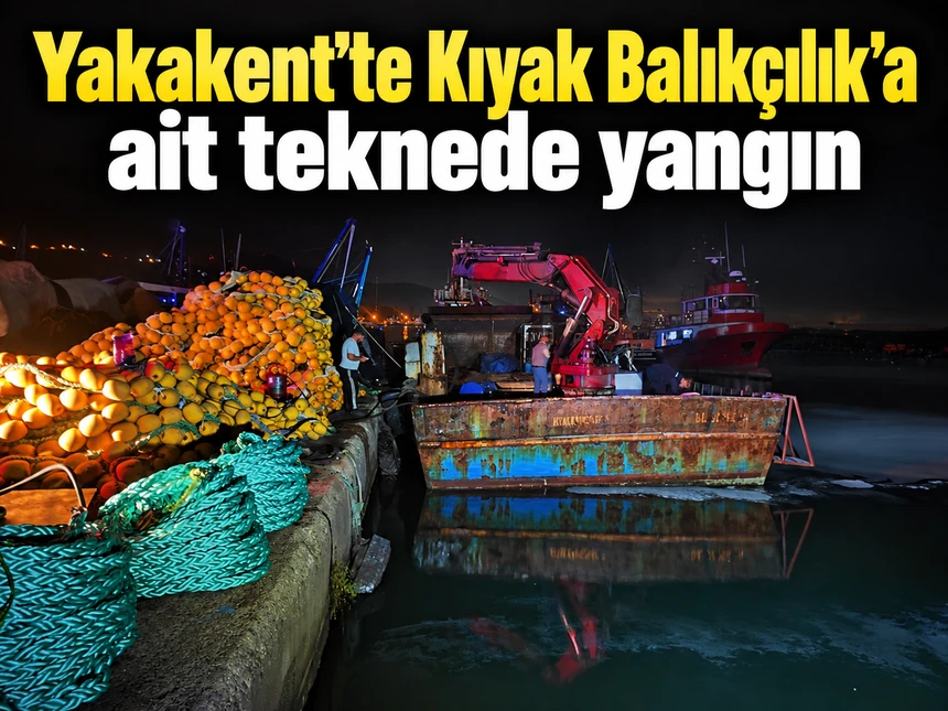 Yakakent’te “Kıyak 5” isimli balıkçı teknesinde yangın