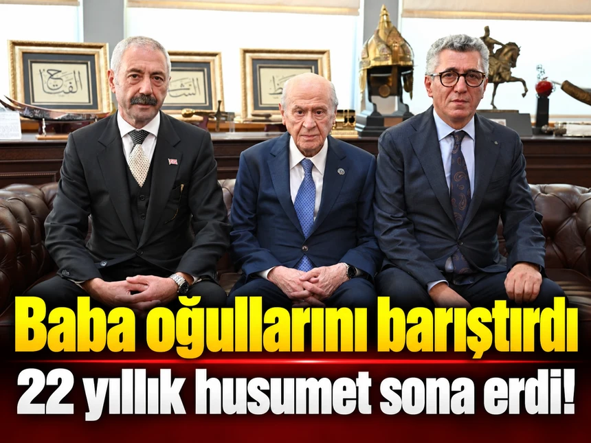 Bahçeli, Sarallar ile Şahinler’i MHP Genel Merkezi’nde buluşturdu