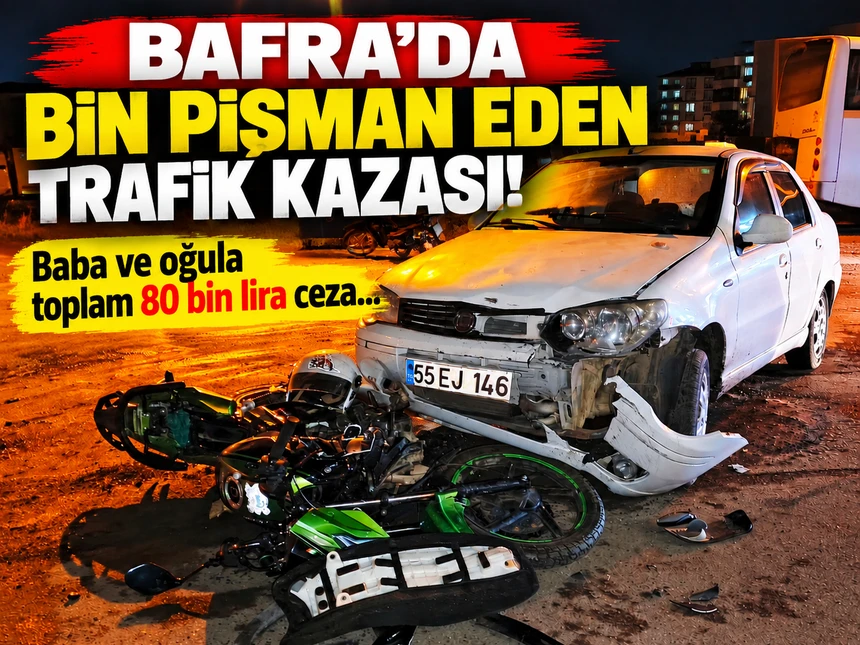 Bafra’da Otomobil İle Motosiklet Çarpıştı: 3 Yaralı