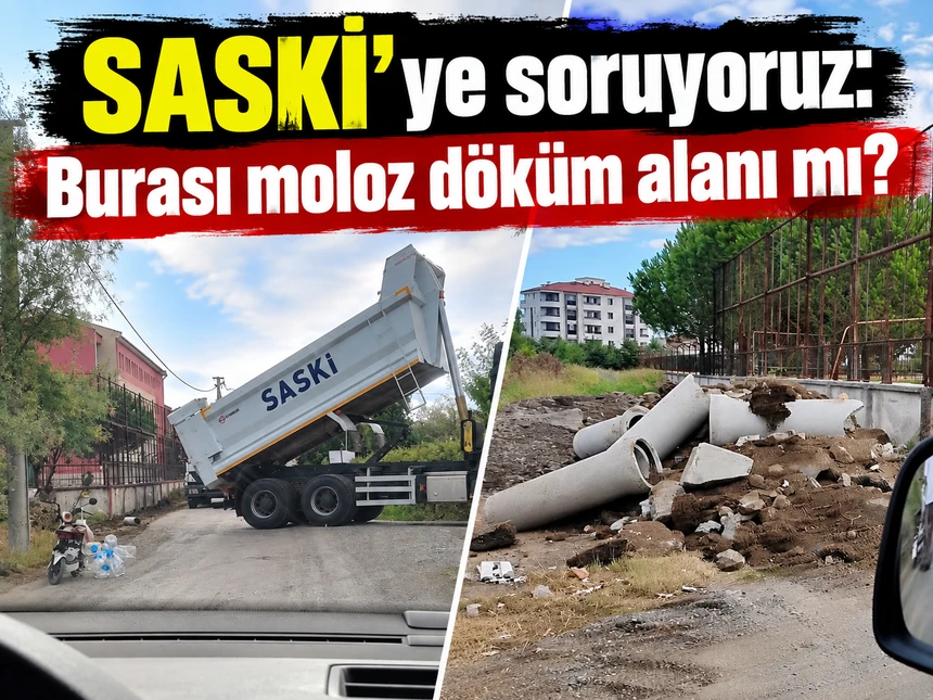 Bafra’da SASKİ’nin kırık beton boruları günlerdir boş arazide bekliyor