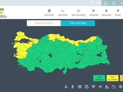 Meteorolojiden Karadeniz Bölgesi İçin ’sarı Kodlu’ Yağış Uyarısı