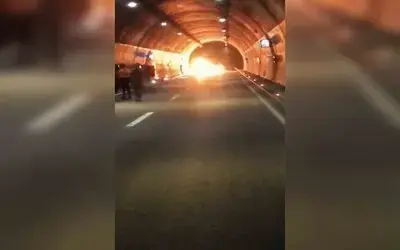 Trabzon’un Maçka İlçesindeki T2 Tüneli’nde Kaza Sonrası Yangın Çıktı: 1 Ölü