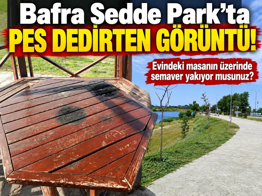 Bafra Sedde Park’ta Kamelyaları semaverle yaktılar