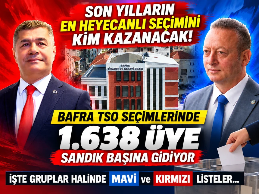 Bafra TSO Seçimlerinde 1.638 Üye Sandık Başına Gidiyor