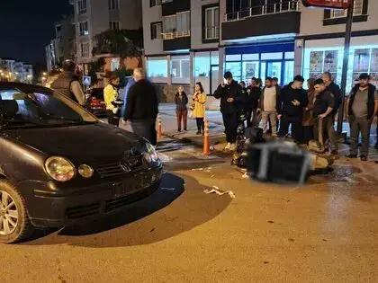 Bafra’da otomobilin çarptığı kurye yaralandı
