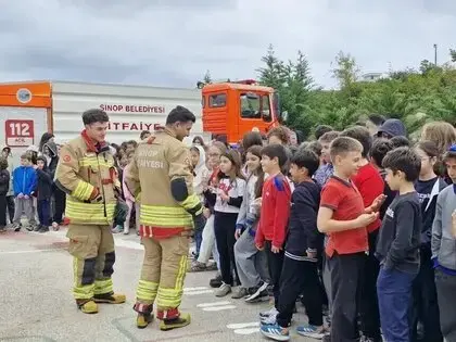 Sinop’ta Öğrencilere Yangın Eğitimi