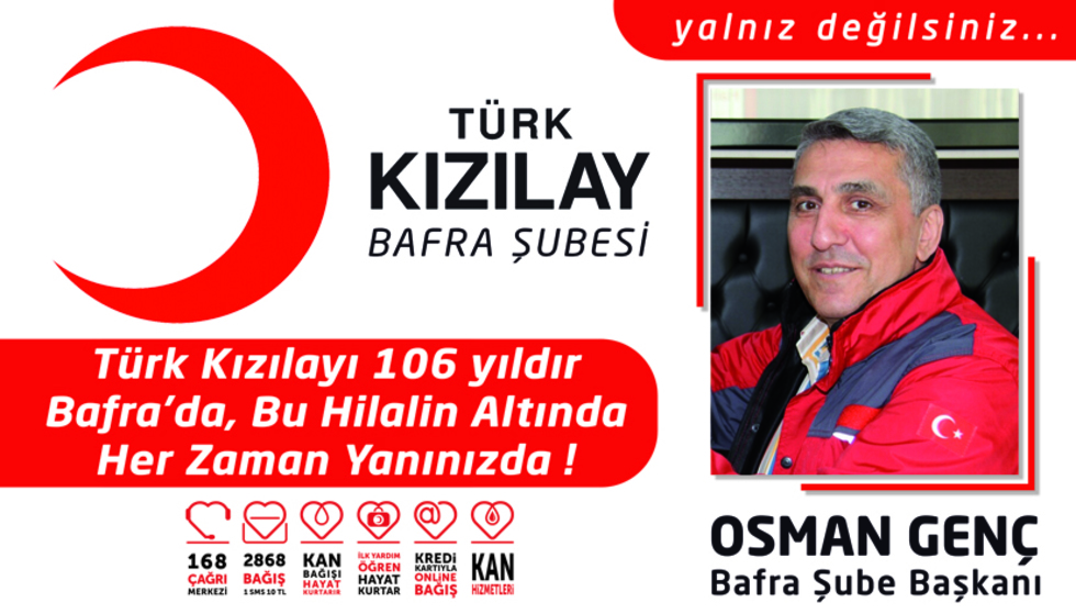 Kızılay Bafra Başkanı Osman Genç’in İstifa Etti