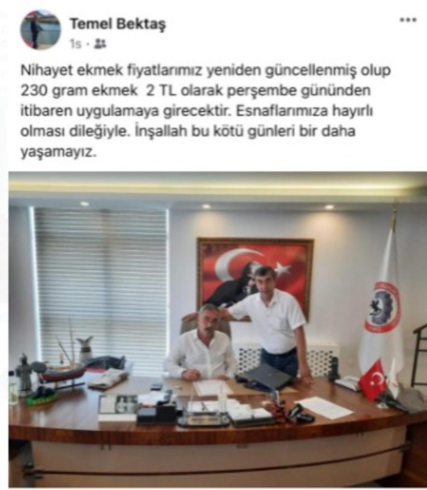 Temel Bektaş’tan Müjdeler Gibi Ekmek Zammı Duyurusu