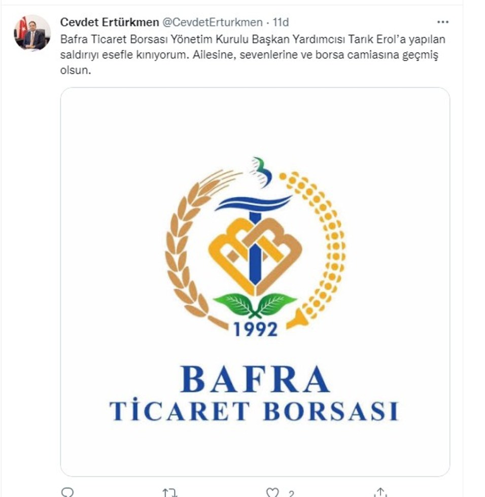 Kaymakam Ertürkmen’den Kınama