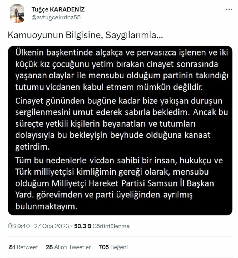 Sinan'ın Ateşi Mhp'yi Yakıyor: İl Başkan Yardımcısı Da İstifa Etti!