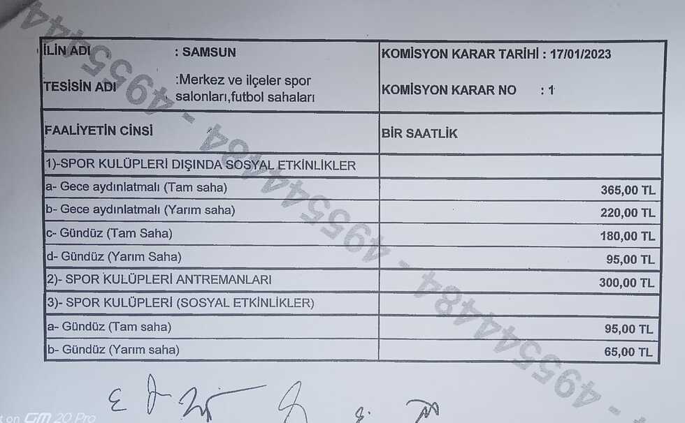 Samsun’daki Kamuya Ait Tüm Spor Tesisleri Artık Paralı