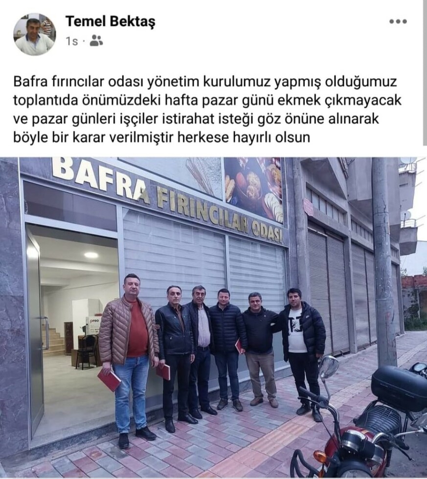 Bafra’da Pazar Günleri Ekmek Satılacak Mı?