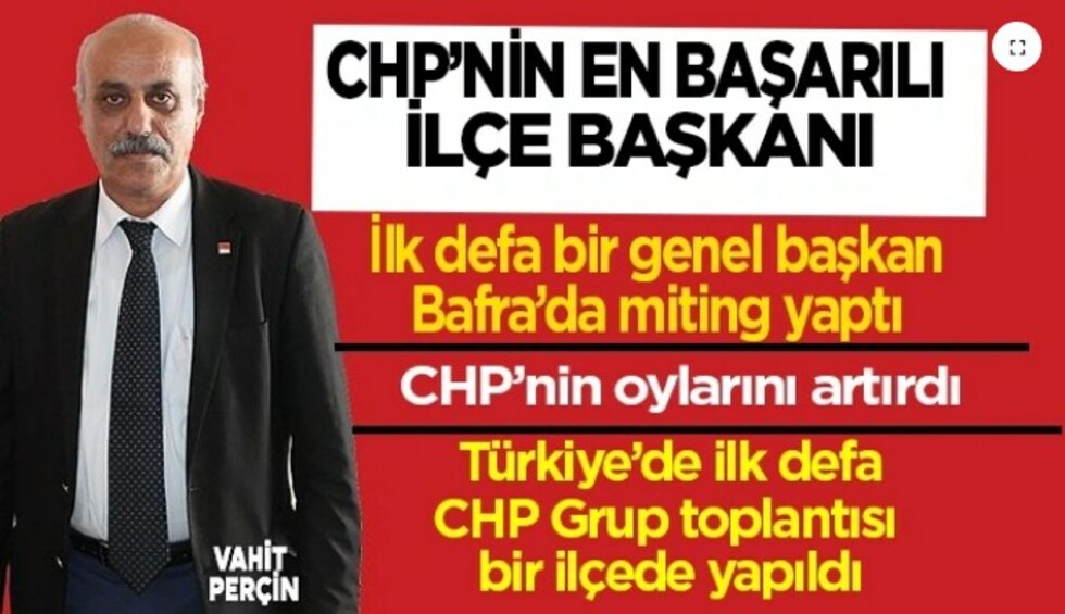 Chp’nin Bafra Müdürü Akp’li Brt’ye Kendini Övdürdü