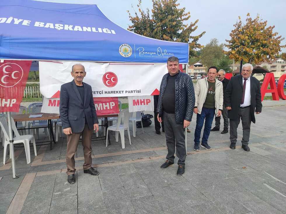 Alaçam Belediyesinin Çadırları Mhp’nin Çalışmasında Kullanıldı