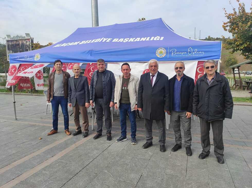 Alaçam Belediyesinin Çadırları Mhp’nin Çalışmasında Kullanıldı