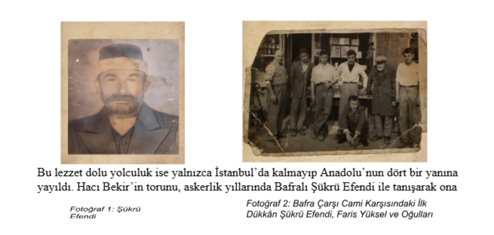 Şükrü Efendi’den Faris Yüksel’e Bafra Lokumu